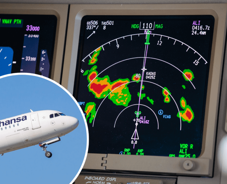 a plane flying in the sky