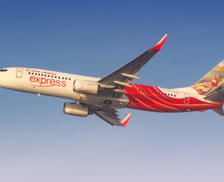 a plane flying in the sky