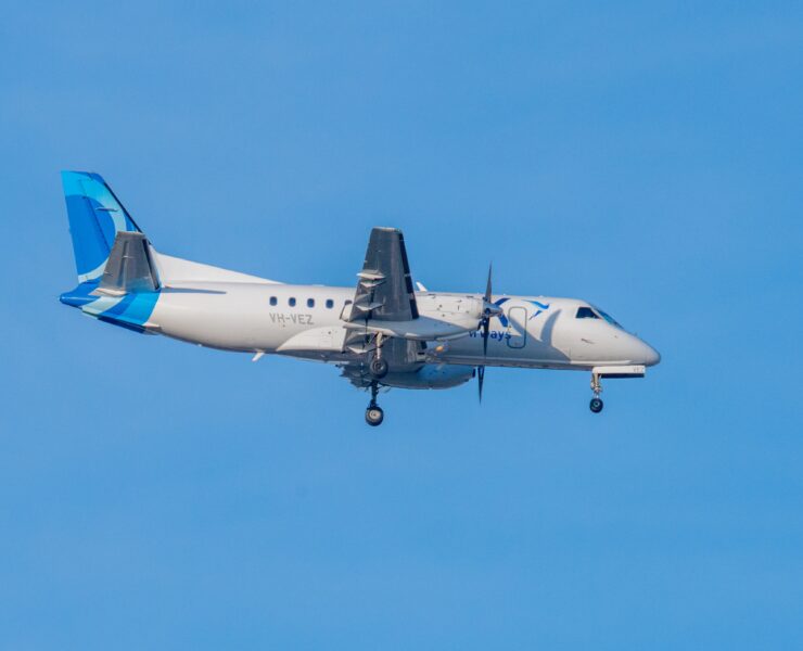 a plane flying in the sky