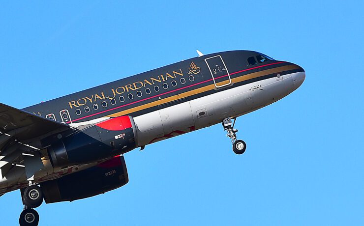 a plane in the sky