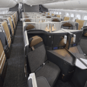 Interior of new American Airlines Boeing 787-9 Dreamliner