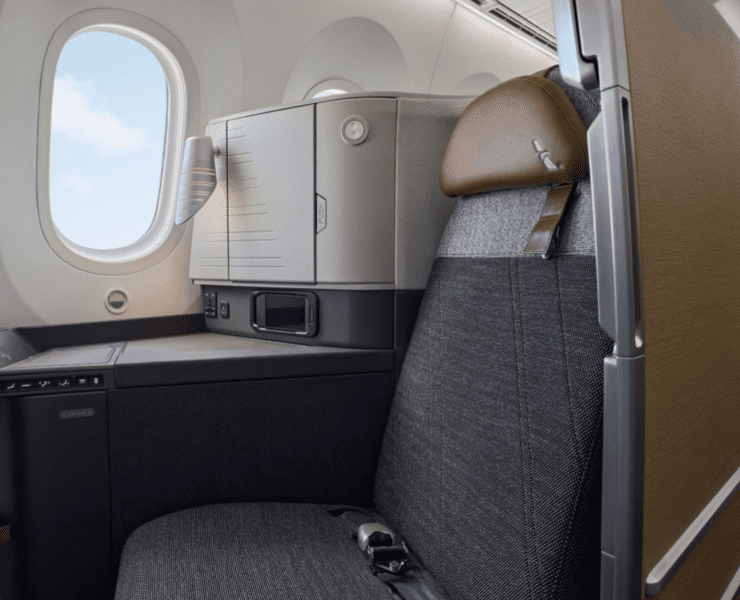 flagship business class seat on new American Airlines Boeing 787-9 Dreamliner