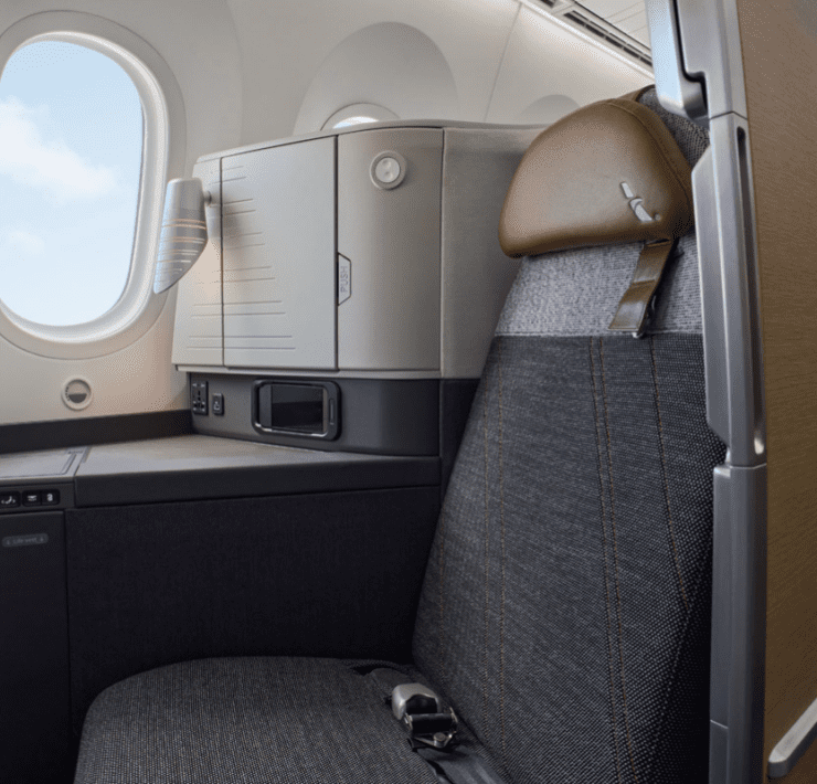 flagship business class seat on new American Airlines Boeing 787-9 Dreamliner
