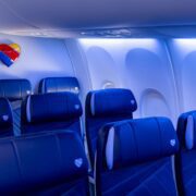 Southwest Airlines seats and heart logo