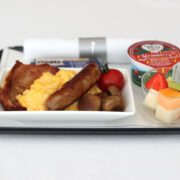 a british airways club europe meal tray