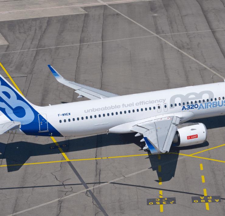 an airplane on the runway