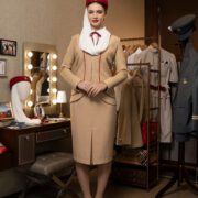 The original Emirates uniform from when the airline was created in 1985.