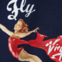 Fly Virgin Atlantic sweater closeup