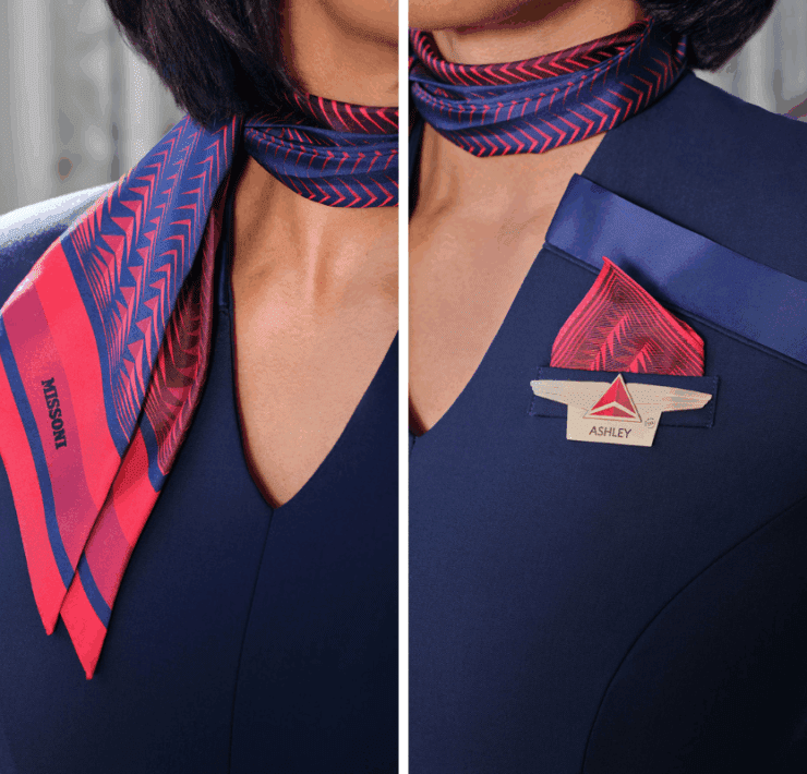 a woman wearing a scarf around her neck