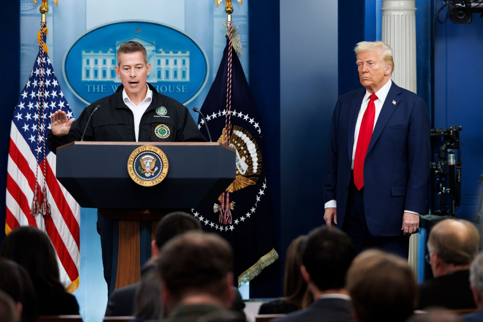 secretary sean duffy and president trump in the white house