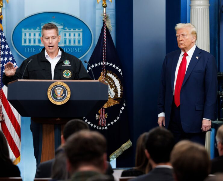 secretary sean duffy and president trump in the white house