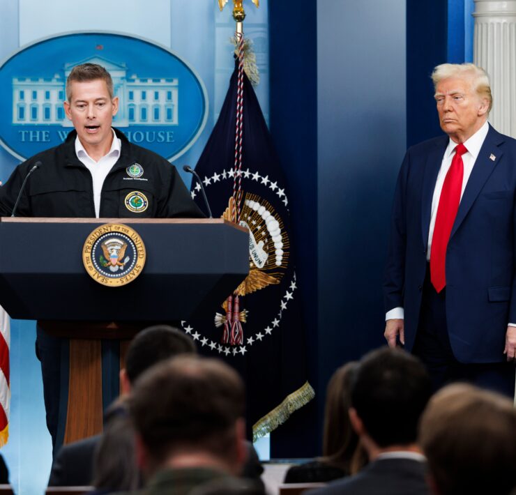secretary sean duffy and president trump in the white house