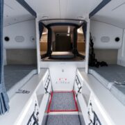 a crew rest area on an Airbus a350