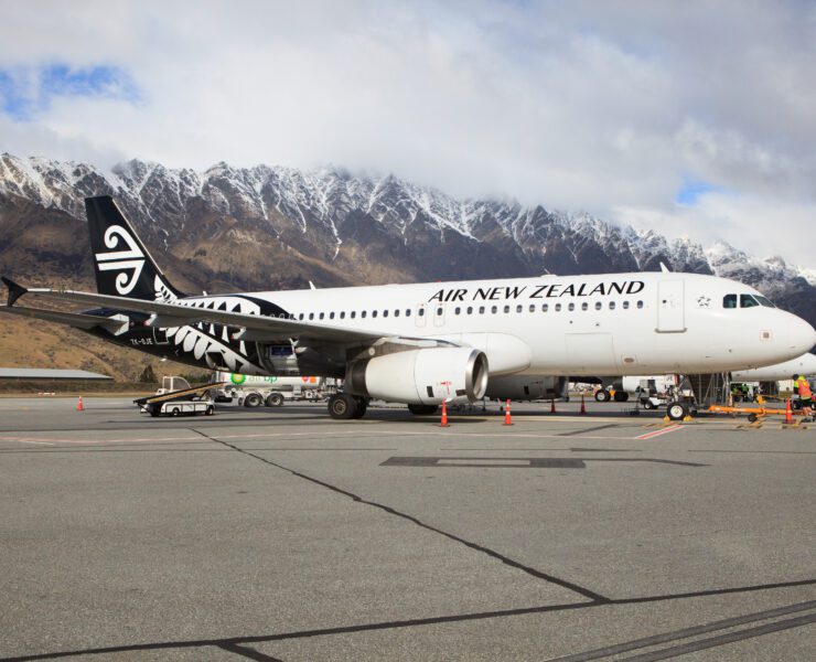 An air new zealand airbus a320 in Queenstown, New Zealand