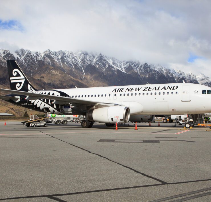 An air new zealand airbus a320 in Queenstown, New Zealand
