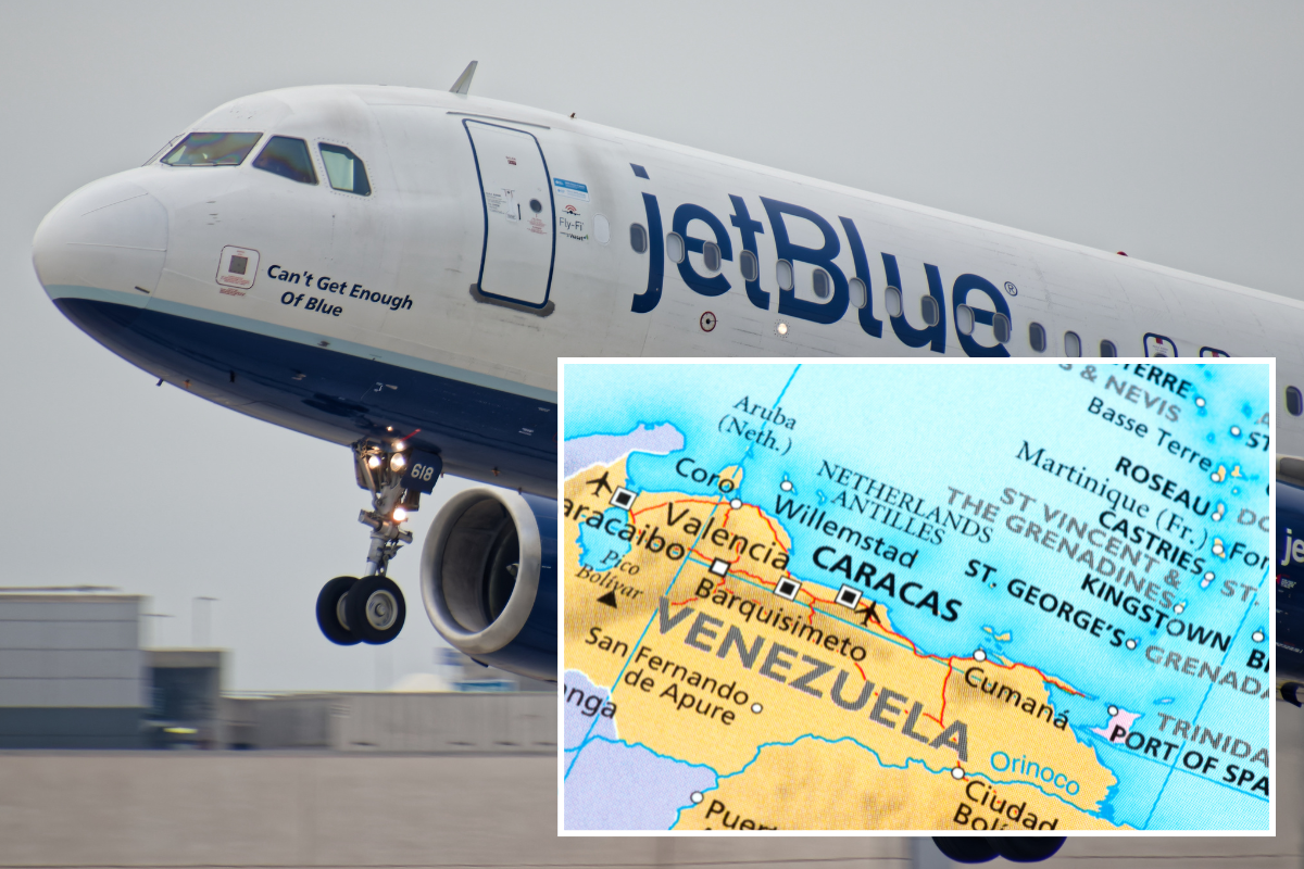 a plane with a map and a plane in the air