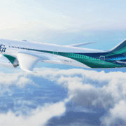 a rendering of the Alaska Airlines international livery on the Boeing 787 Dreamliner