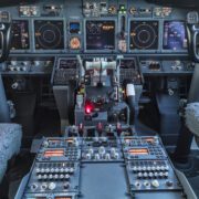 the cockpit of a boeing 737
