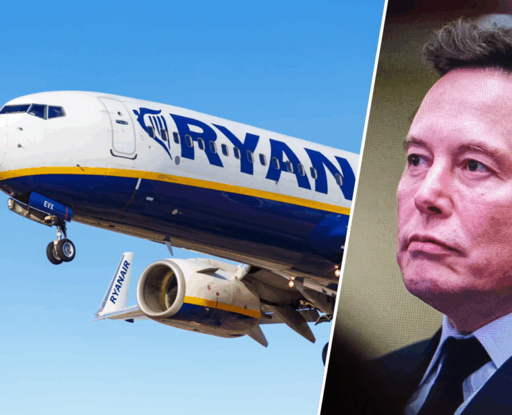 a man in a suit and a plane