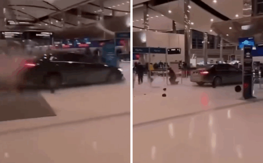 a group of people in a building