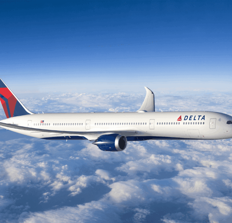 a plane flying in the sky