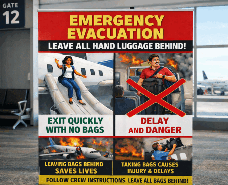 a sign with images of people on a slide