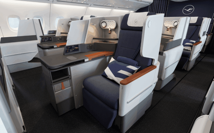 lufthansa's new off the shelf A380 business class seats