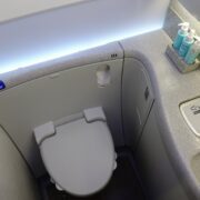 a toilet in a bathroom