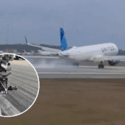 a video camera on a runway