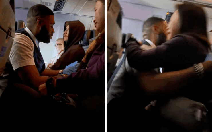 a collage of a man in a suit and tie