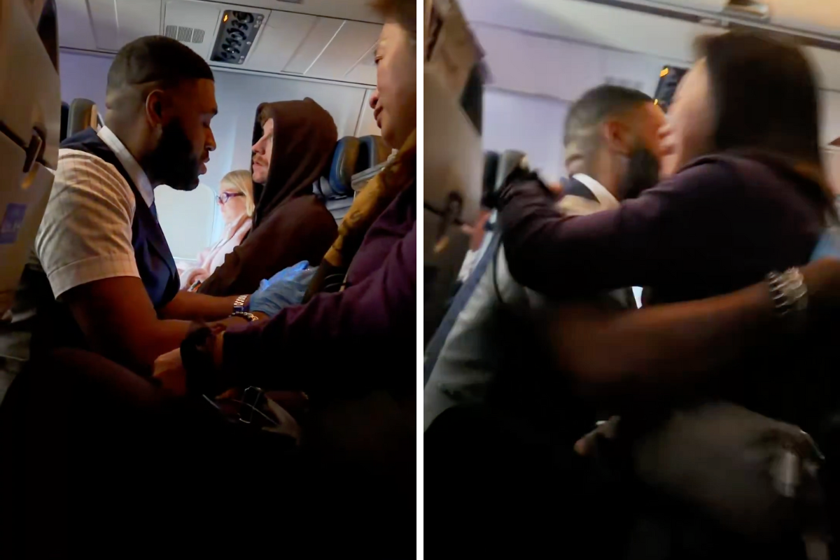 a collage of a man in a suit and tie