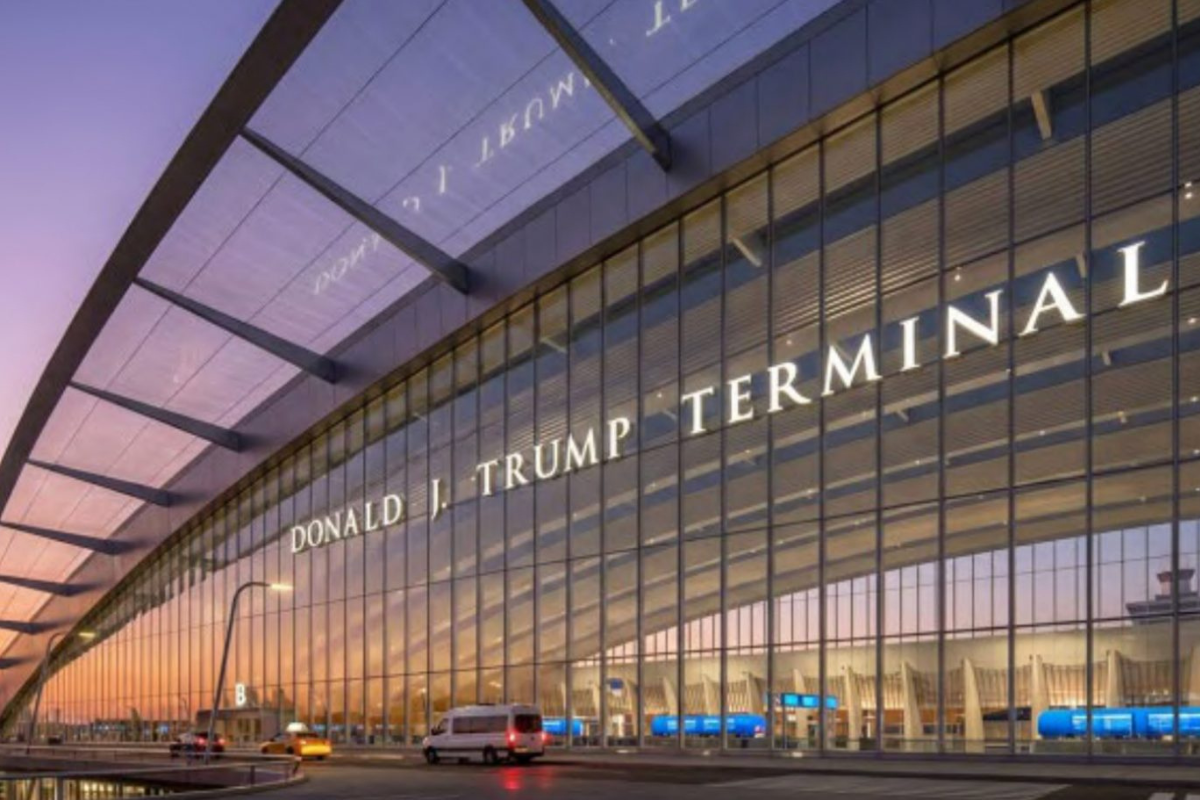 a rendering of the zaha hadid redesign of Dulles Airport