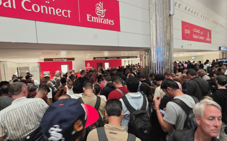 a group of people in a building