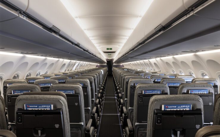 the insider of a Qantas Airbus A321XLR