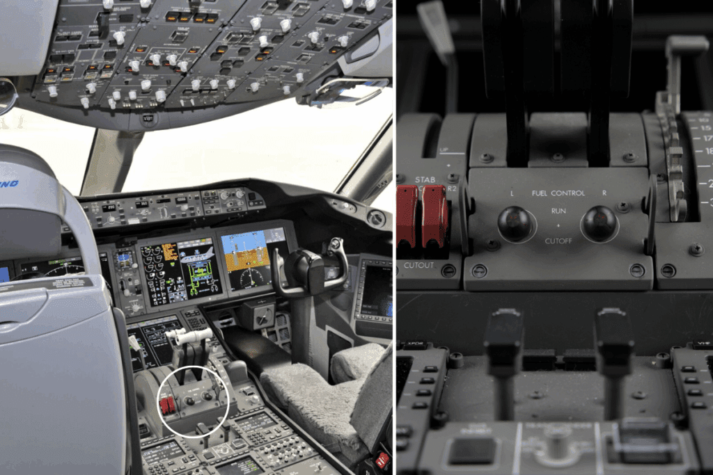 a close up of a cockpit