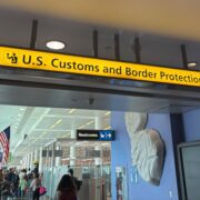 customs and border protection sign at JFK