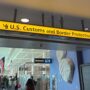 customs and border protection sign at JFK