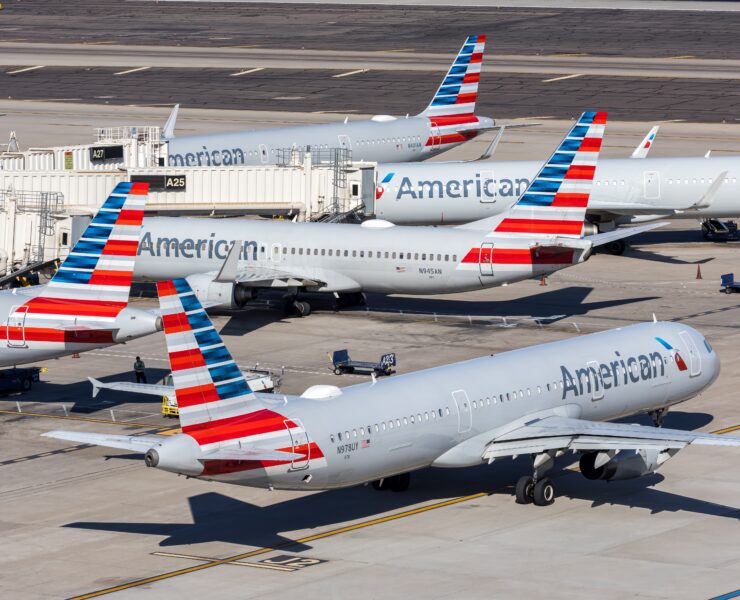 airplanes parked on a runway