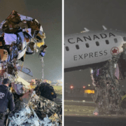 a plane crashed into a runway