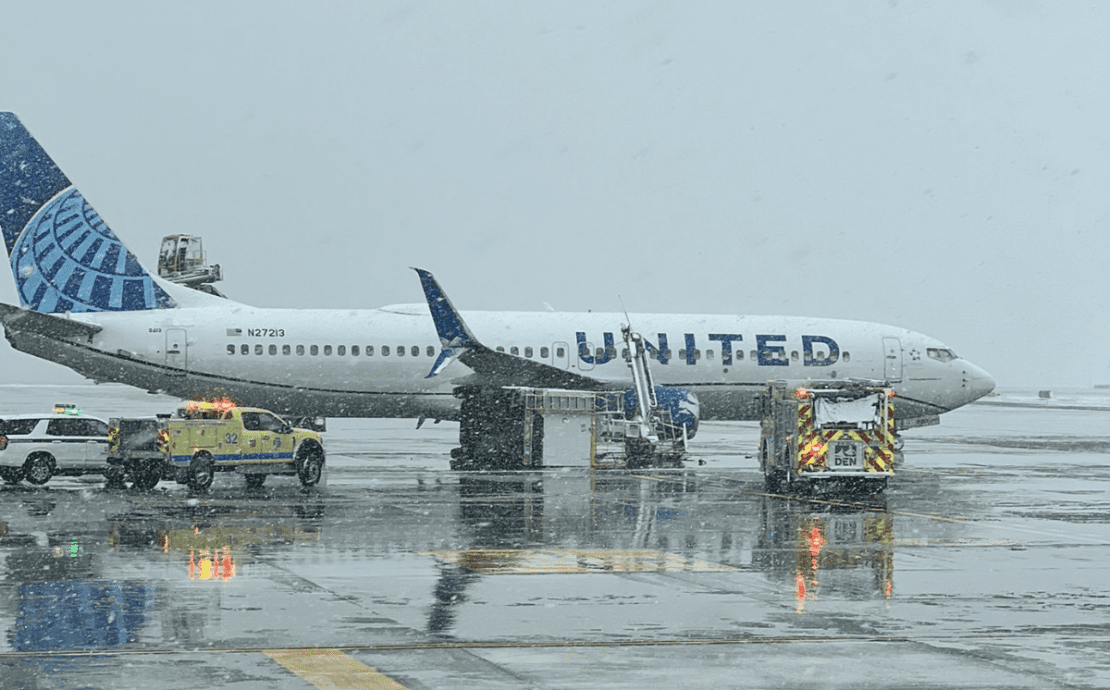 a plane on the runway