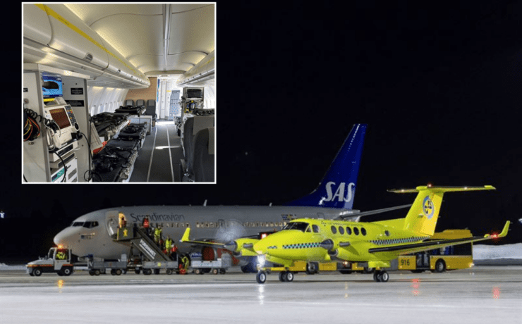 a yellow airplane and a plane