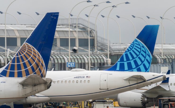 airplanes at an airport