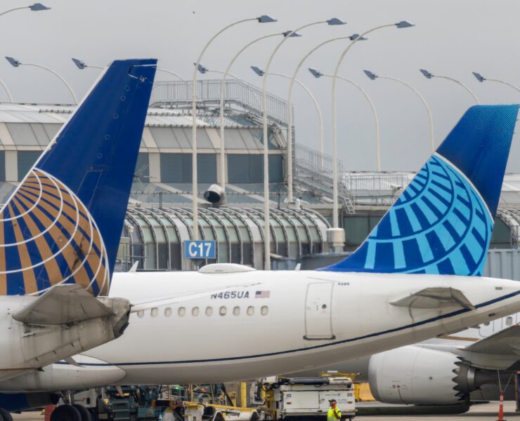 airplanes at an airport