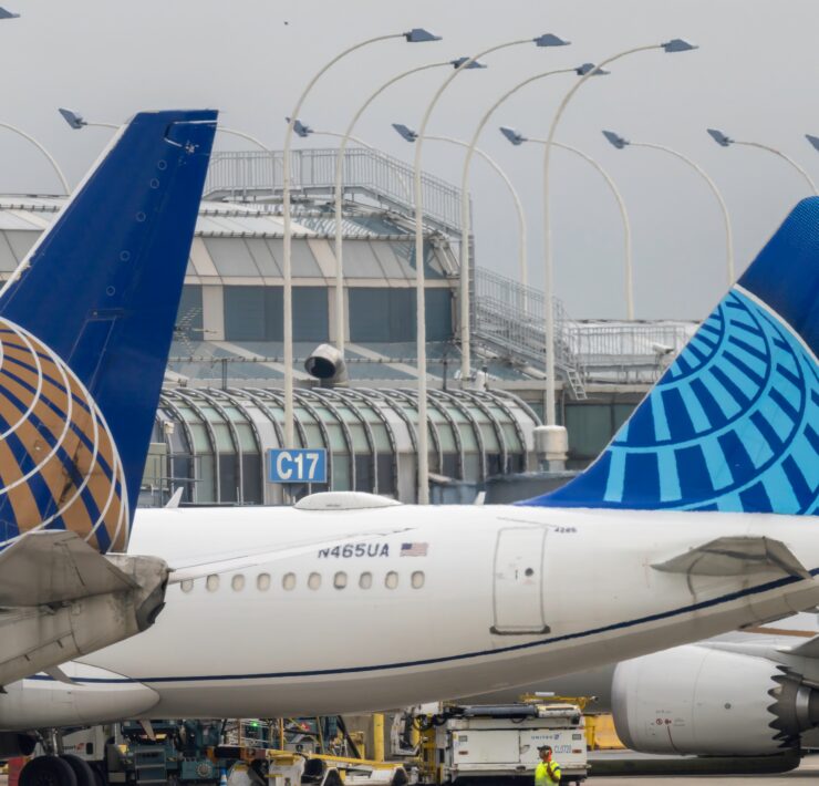 airplanes at an airport