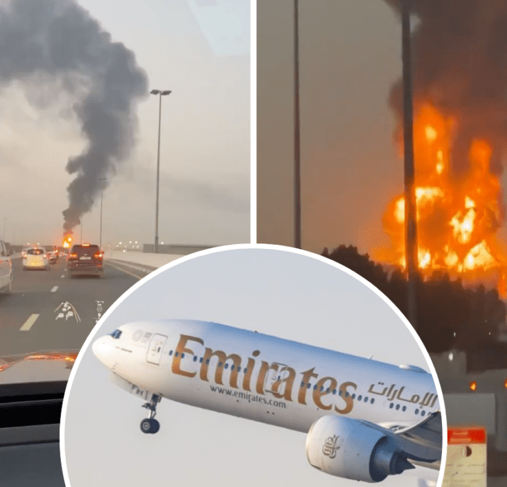 a plane flying over a fire