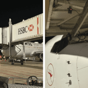 aerobridge at brisbane airport that crashed into a qantas boeing 737