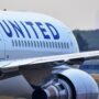 a close up of a united airlines boeing 767