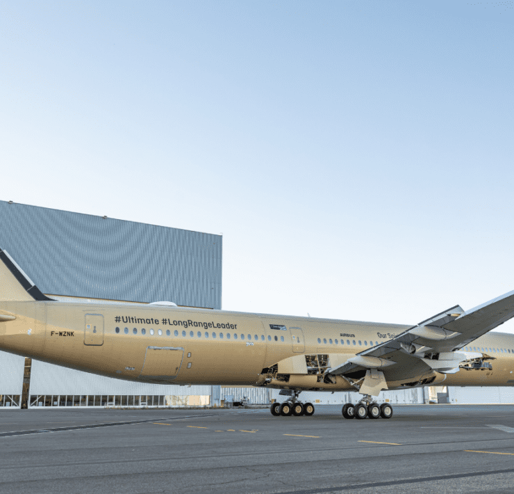 the first Qantas A350 after leaving the workshop in toulouse, france