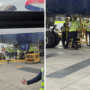 british airways aircraft impaled by engineering steps