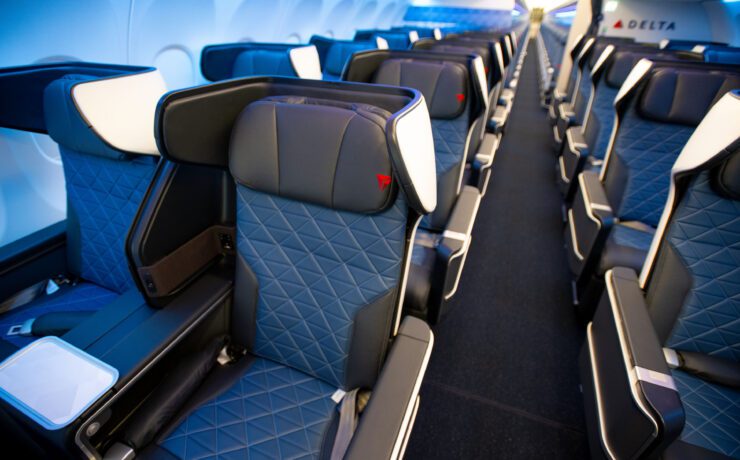 Delta Air Lines' new domstic First Class recliners